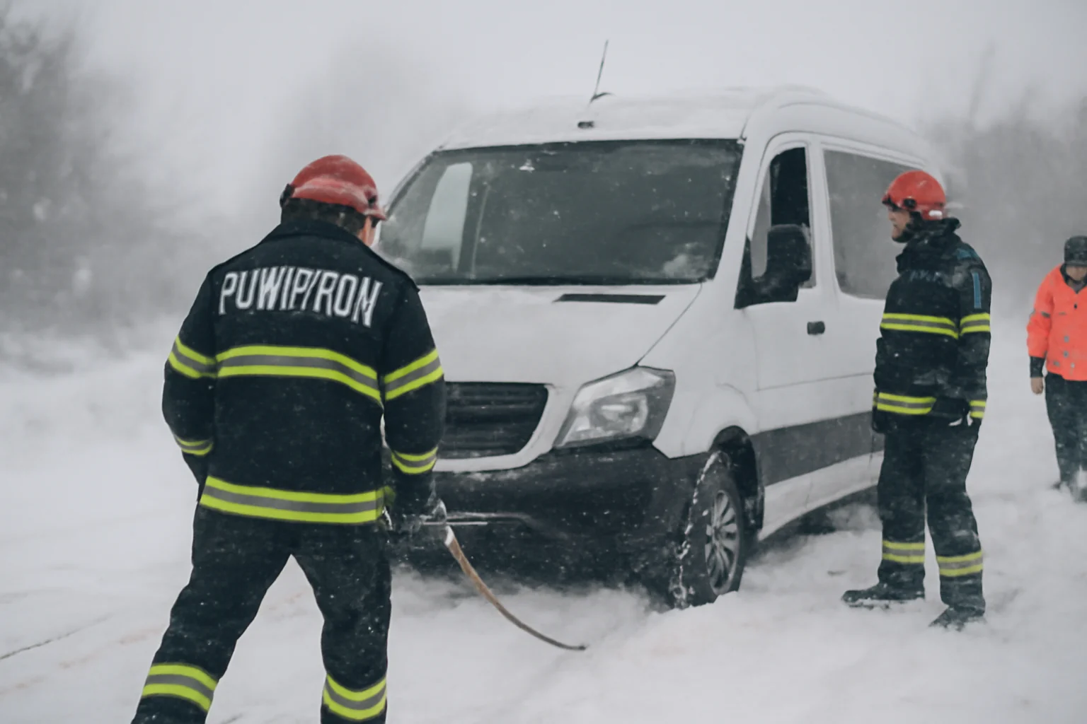Intervenții ale pompierilor în județul Brăila din cauza viscolului și ninsorilor abundente