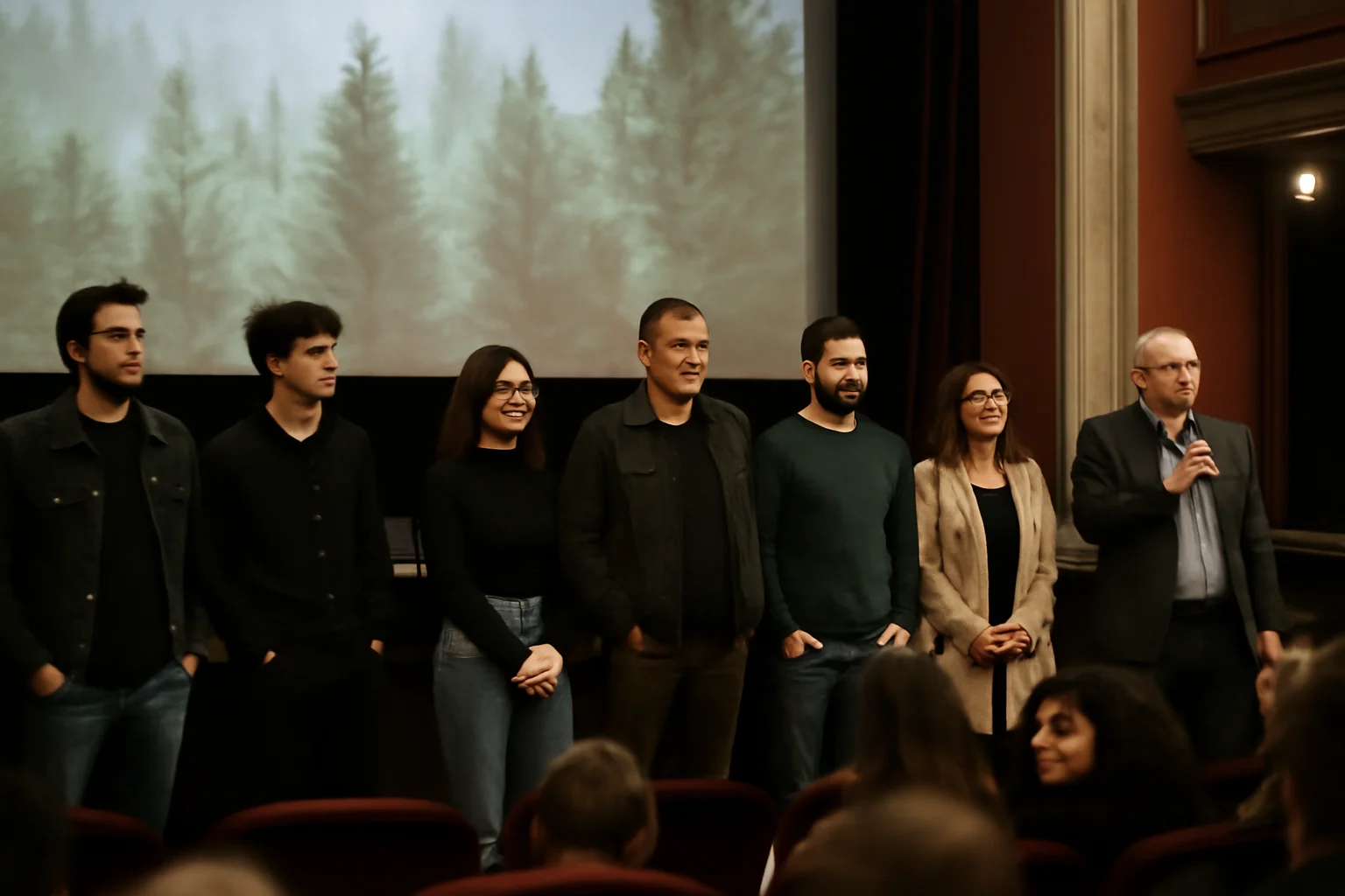 Proiecția filmului Pădurea de molizi la Teatrul Maria Filotti din Brăila, cu prezența echipei la eveniment