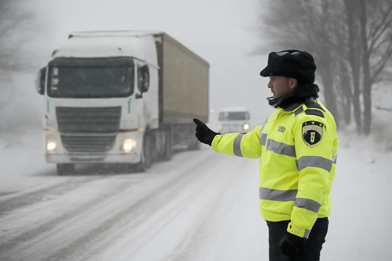 Restricții pentru camioane pe DN2B Buzău–Brăila din cauza vremii severe la Brăila