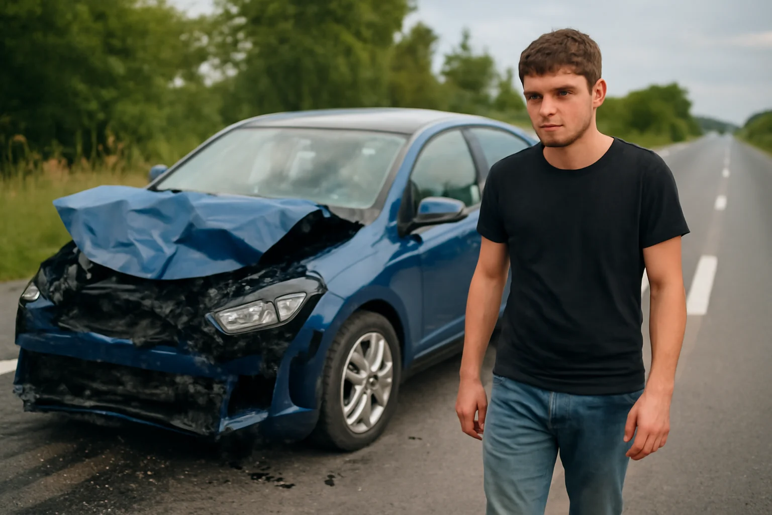 Tânăr de 19 ani din Brăila, reținut după un accident pe DN2B între Buzău și Brăila