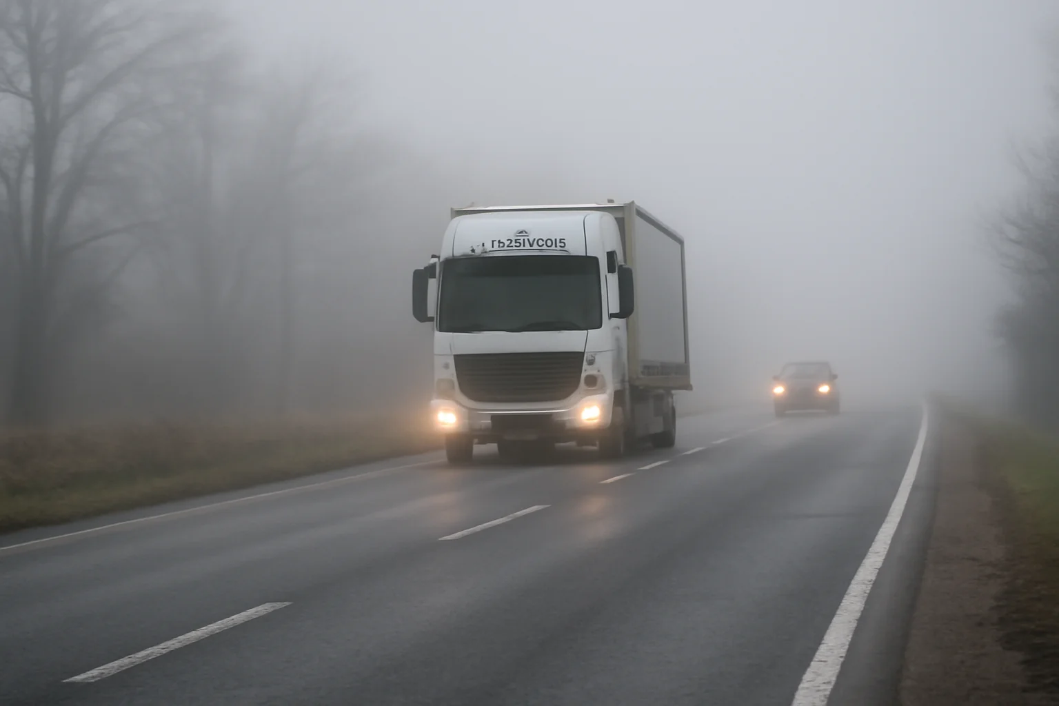 Vizibilitate redusă din cauza ceții pe drumuri din județul Brăila, avertizează INFOTRAFIC